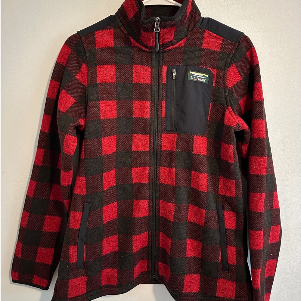 Women’s LLBean fleece zip up jacket, size S